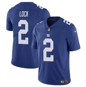 Drew Lock New York Giants blue jersey