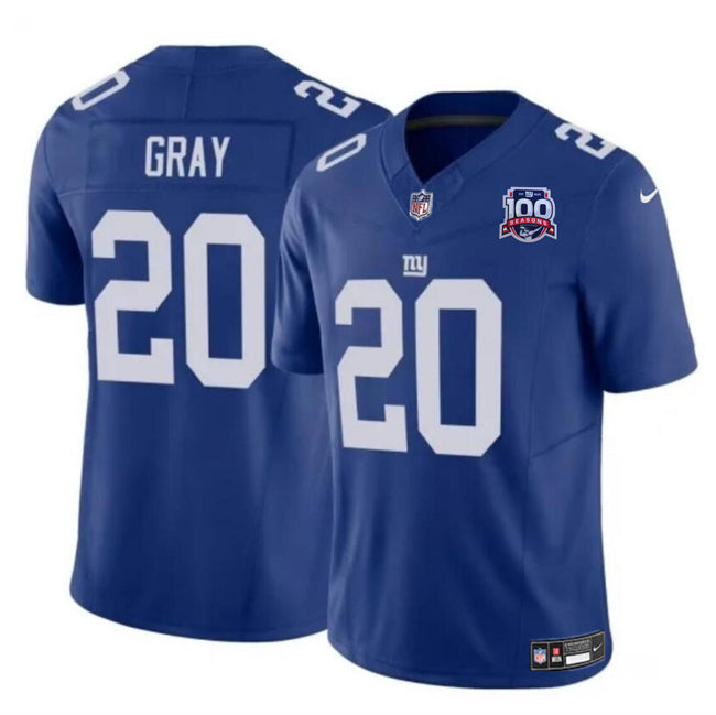 Eric Gray New York Giants blue FUSE jersey
