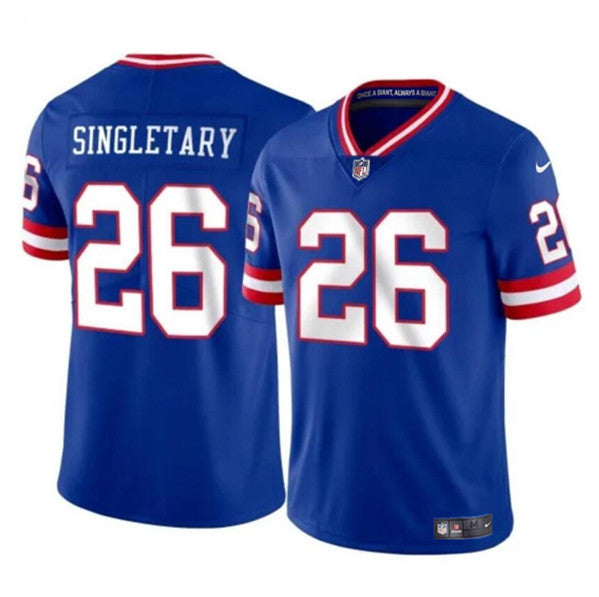 Devin Singletary New York Giants royal Throwback jersey