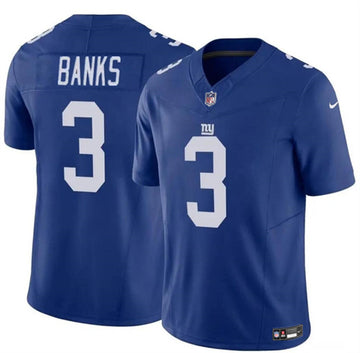 Deonte Banks New York Giants blue FUSE jersey