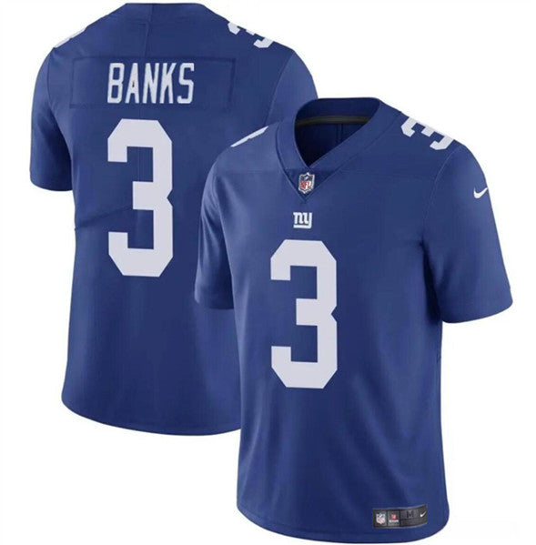 Deonte Banks New York Giants blue jersey