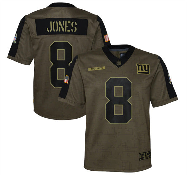 Daniel Jones New York Giants olive Salute To Service jersey