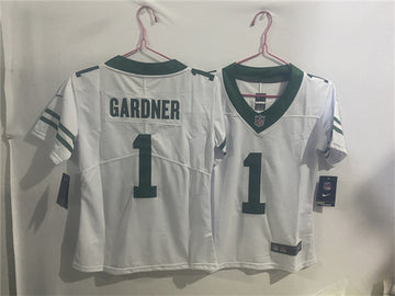 Sauce Gardner New York Jets white Throwback jersey