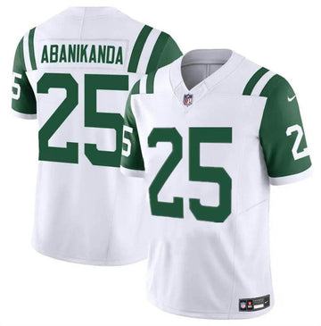 Israel Abanikanda New York Jets white FUSE jersey
