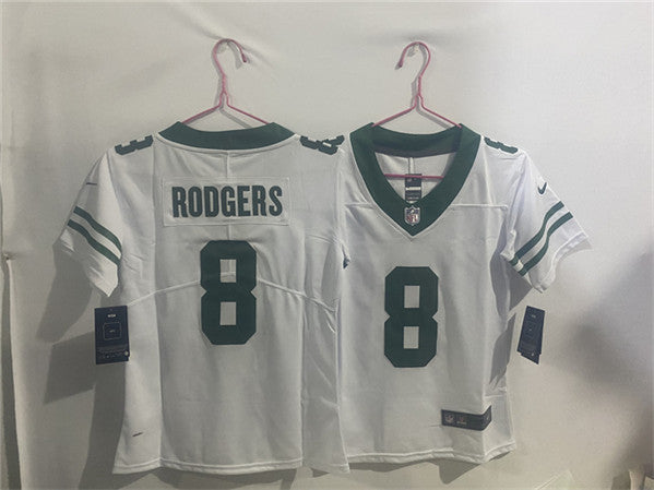 Aaron Rodgers New York Jets white Throwback jersey