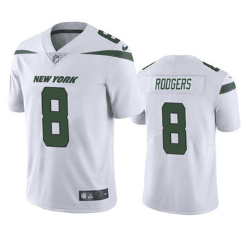 Aaron Rodgers New York Jets white jersey