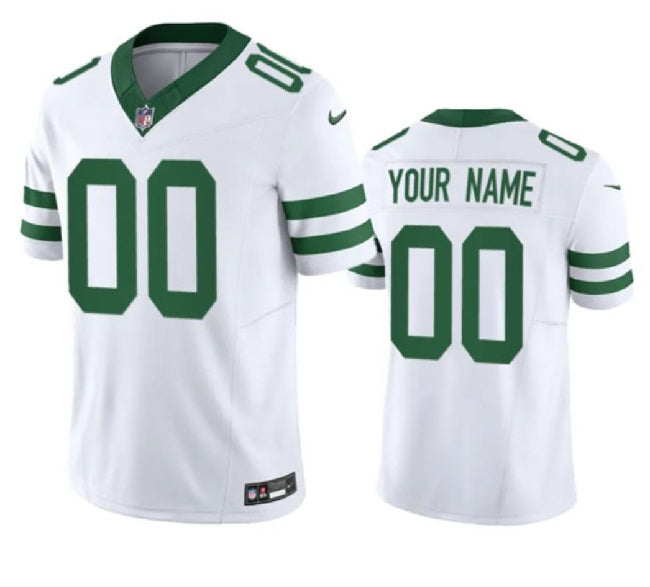 Custom New York Jets white FUSE jersey