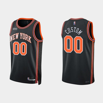 Custom New York Knicks black jersey