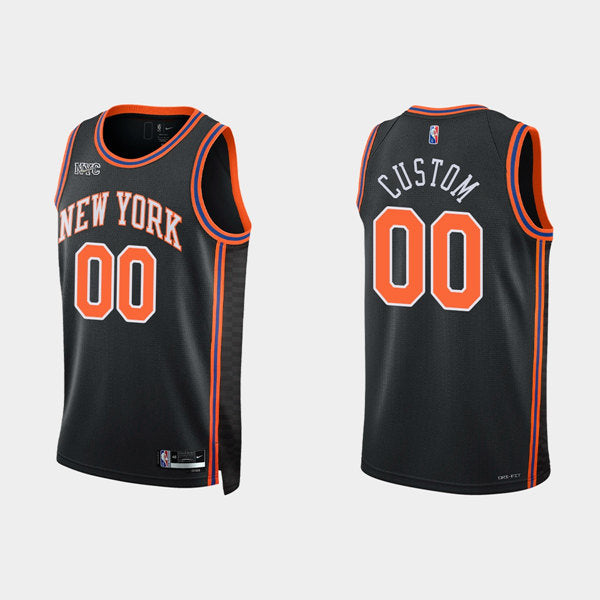 Custom New York Knicks black jersey