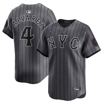 Francisco Alvarez New York Mets graphite City Connect jersey