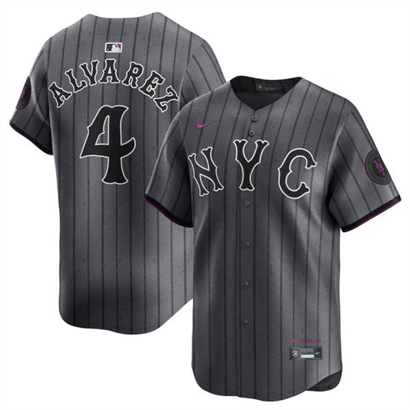 Francisco Alvarez New York Mets graphite City Connect jersey