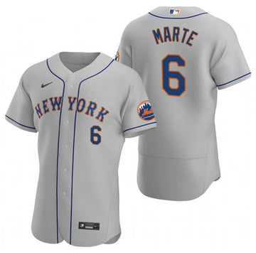 Starling Marte New York Mets gray Alternate jersey