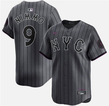 Brandon Nimmo New York Mets graphite City Connect jersey