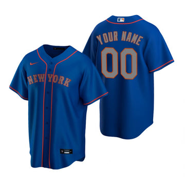 Custom New York Mets blue jersey