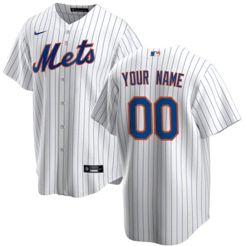 Custom New York Mets white jersey