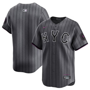 Custom New York Mets graphite City Connect jersey