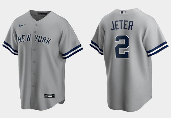 Derek Jeter New York Yankees grey jersey