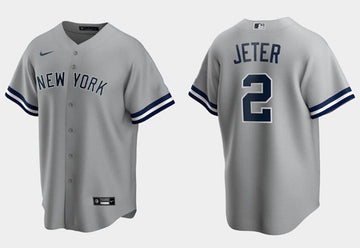 Derek Jeter New York Yankees grey jersey