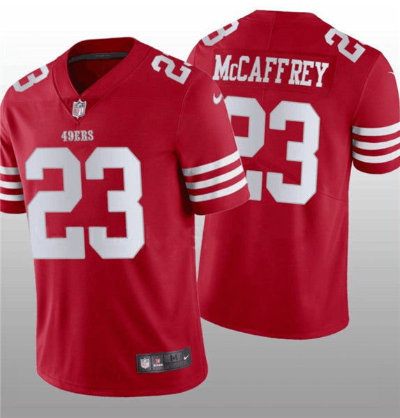 Christian McCaffrey San Francisco 49ers red jersey