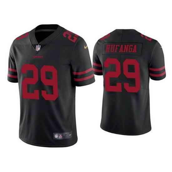 Talanoa Hufanga San Francisco 49ers black jersey