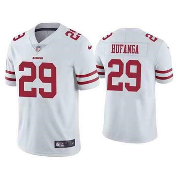Talanoa Hufanga San Francisco 49ers white jersey