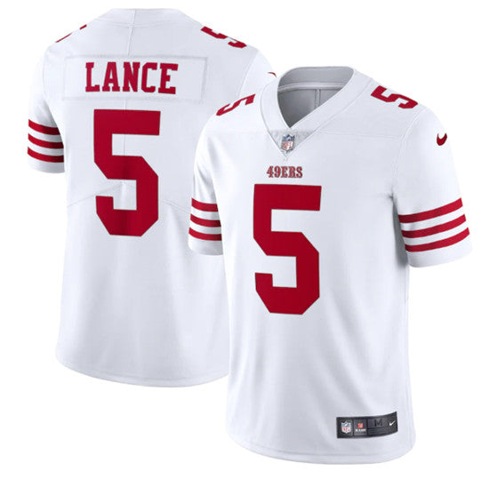 Trey Lance San Francisco 49ers white jersey