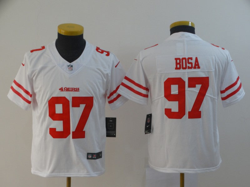Nick Bosa San Francisco 49ers white jersey