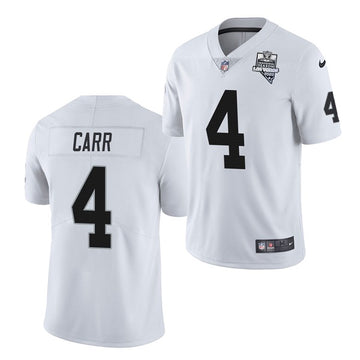 Derek Carr Las Vegas Raiders white jersey