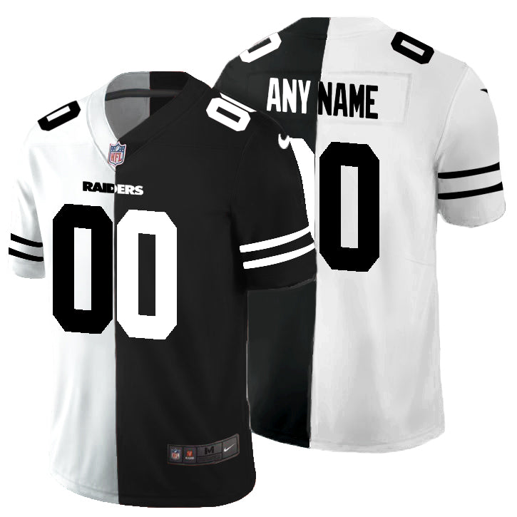 Custom Las Vegas Raiders black Split jersey