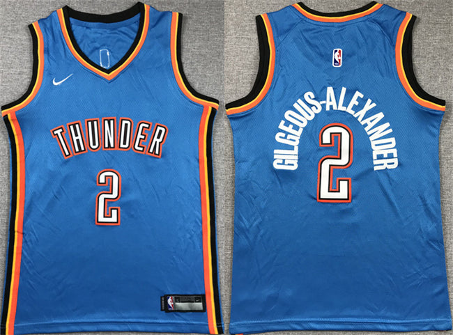 Shai Gilgeous-Alexander Oklahoma City Thunder blue jersey