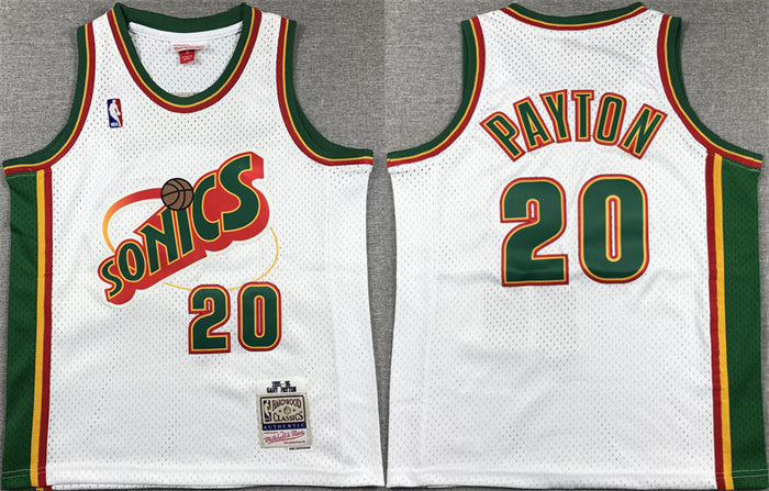 Gary Payton Oklahoma City Thunder white jersey