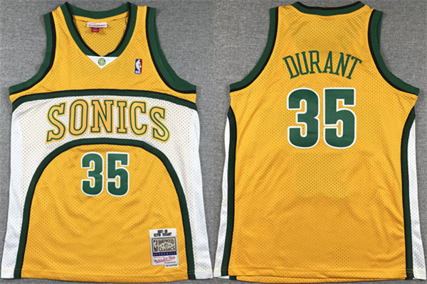 Kevin Durant Oklahoma City Thunder yellow jersey