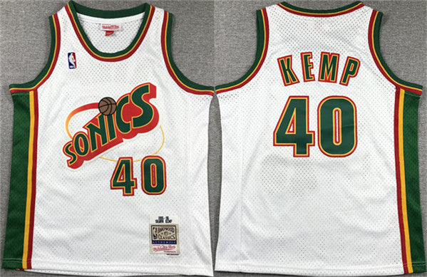 Shawn Kemp Oklahoma City Thunder white jersey