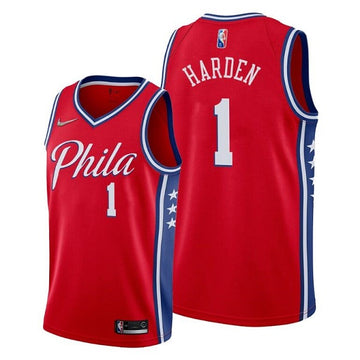 James Harden Philadelphia 76ers red jersey