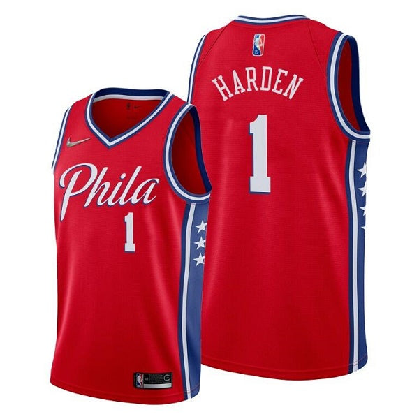 James Harden Philadelphia 76ers red jersey