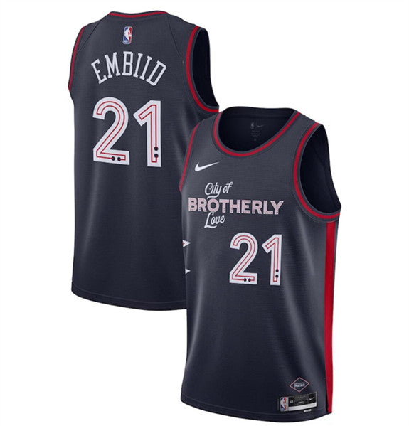 Joel Embiid Philadelphia 76ers navy City Edition jersey