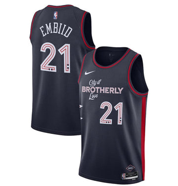 Joel Embiid Philadelphia 76ers navy City Edition jersey