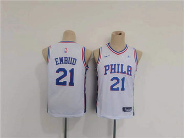 Joel Embiid Philadelphia 76ers white jersey