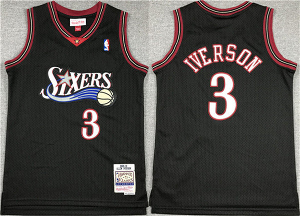 Allen Iverson Philadelphia 76ers black jersey