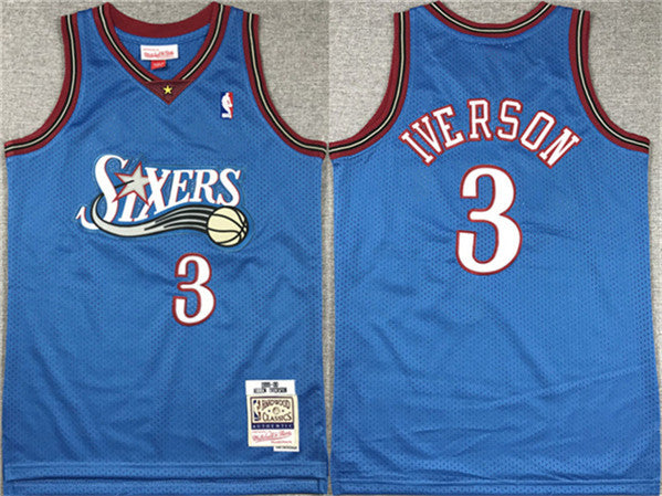 Allen Iverson Philadelphia 76ers blue jersey