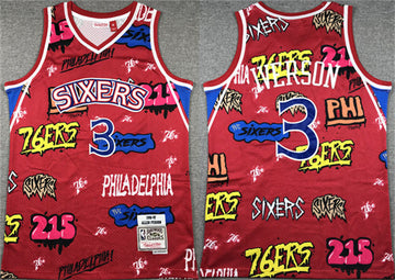 Allen Iverson Philadelphia 76ers red jersey