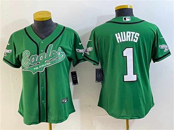 Jalen Hurts Philadelphia Eagles green jersey