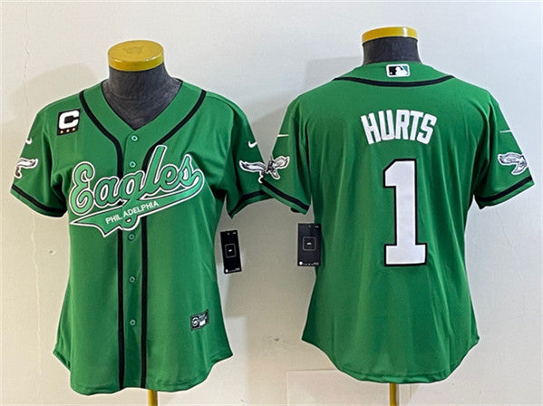 Jalen Hurts Philadelphia Eagles green jersey