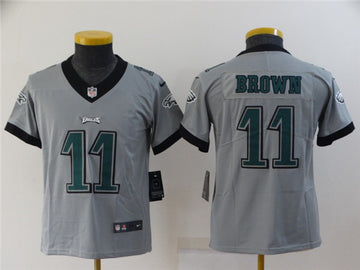 A J Philadelphia Eagles brown Inverted Legend jersey