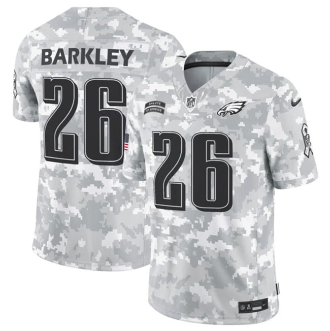Saquon Barkley Philadelphia Eagles camo Salute To Service jersey