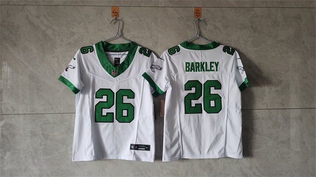 Saquon Barkley Philadelphia Eagles white-green FUSE jersey