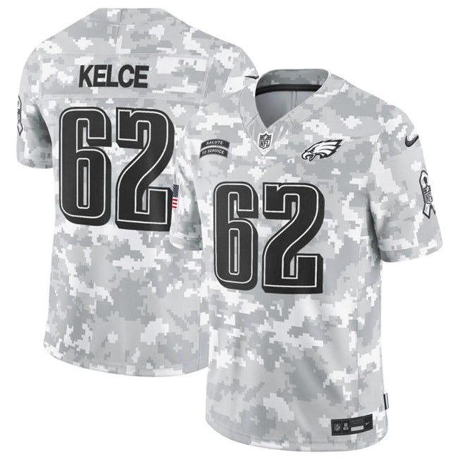 Jason Kelce Philadelphia Eagles camo Salute To Service jersey