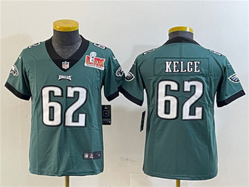 Jason Kelce Philadelphia Eagles green jersey