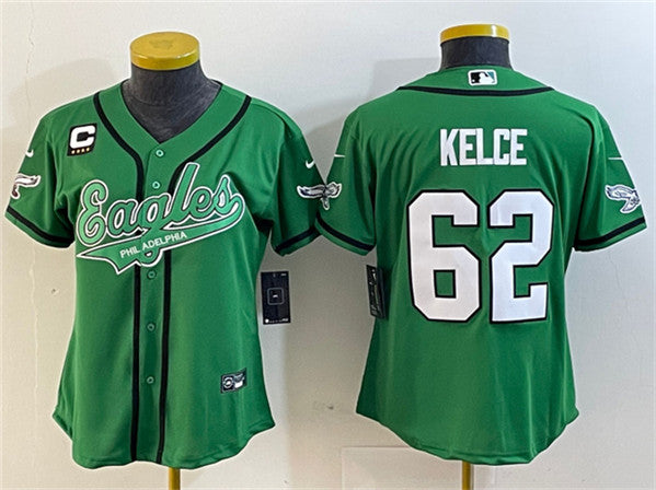 Jason Kelce Philadelphia Eagles green jersey