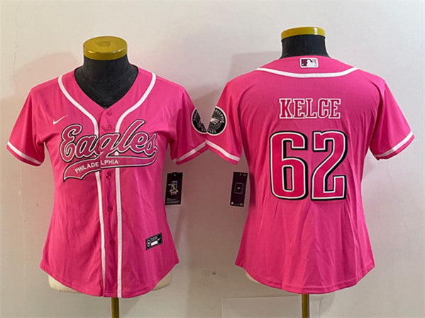 Jason Kelce Philadelphia Eagles pink jersey